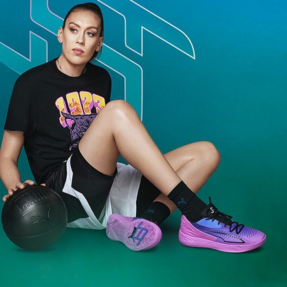 Puma Women’s Stewie 1 'Causing Trouble' Basketball‎ Sneakers Size 9 Purple Pink